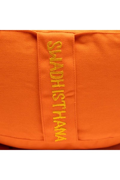 Coussin de Méditation 2ème Chakra Svadhisthana brodé - Chakra sacré - Orange