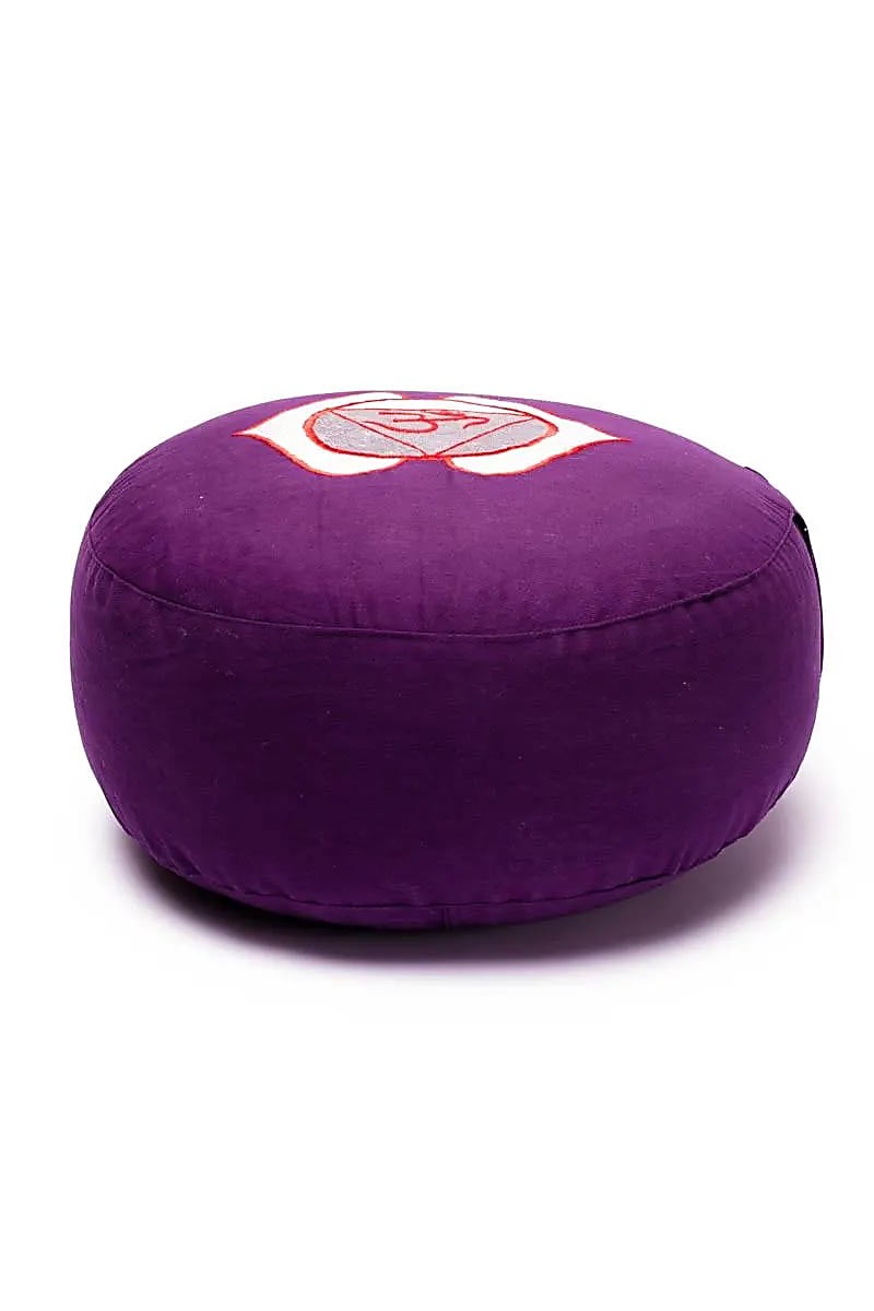 Coussin de Méditation 6ème Chakra Ajña brodé - Indigo