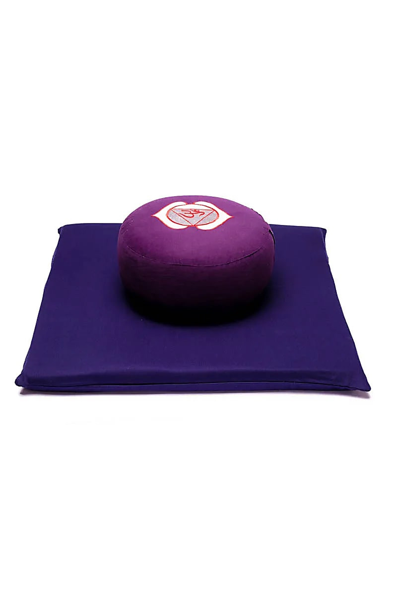 Ensemble de Méditation Indigo avec broderie du 6ème Chakra Ajña - Chakra du 3ème œil