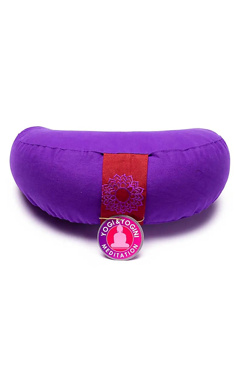 Coussin de Méditation DEMI-LUNE 7ème Chakra Sahasrara - Violet